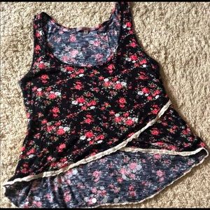 Floral Crop Tank Top